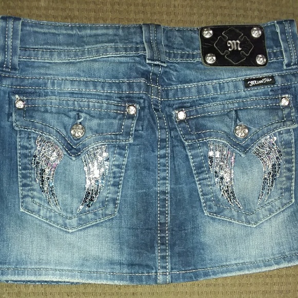 Super cute Miss me blue Jean mini skirt - Picture 1 of 4